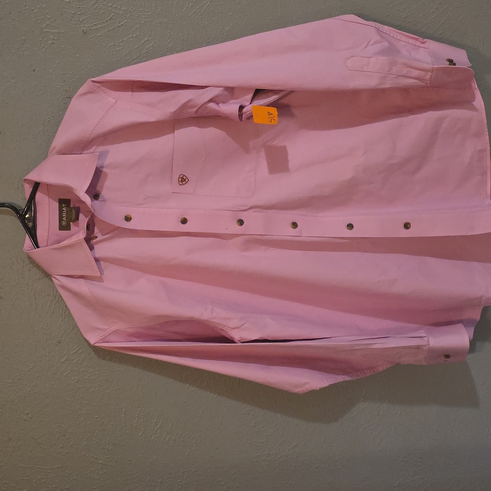 Ariat Men's Soft Pink Button Down Shirt